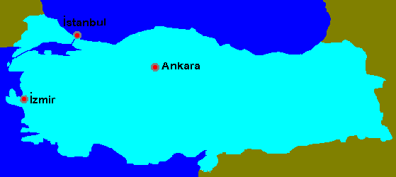 kaart van Turkije